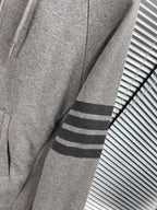 Navy Cotton Plain Zip-Through - Men's