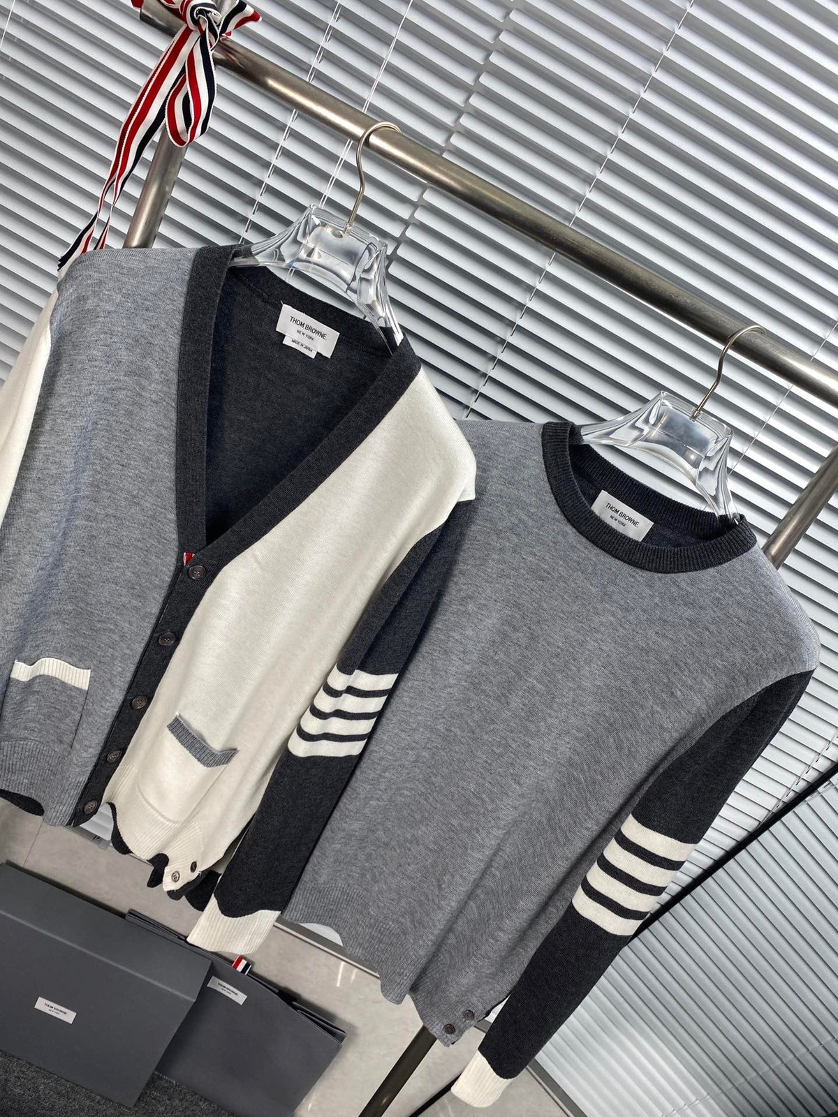 4-Bar Colourblock Cardigan - Men's