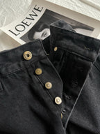 Black Denim Anagram Straight - Men's