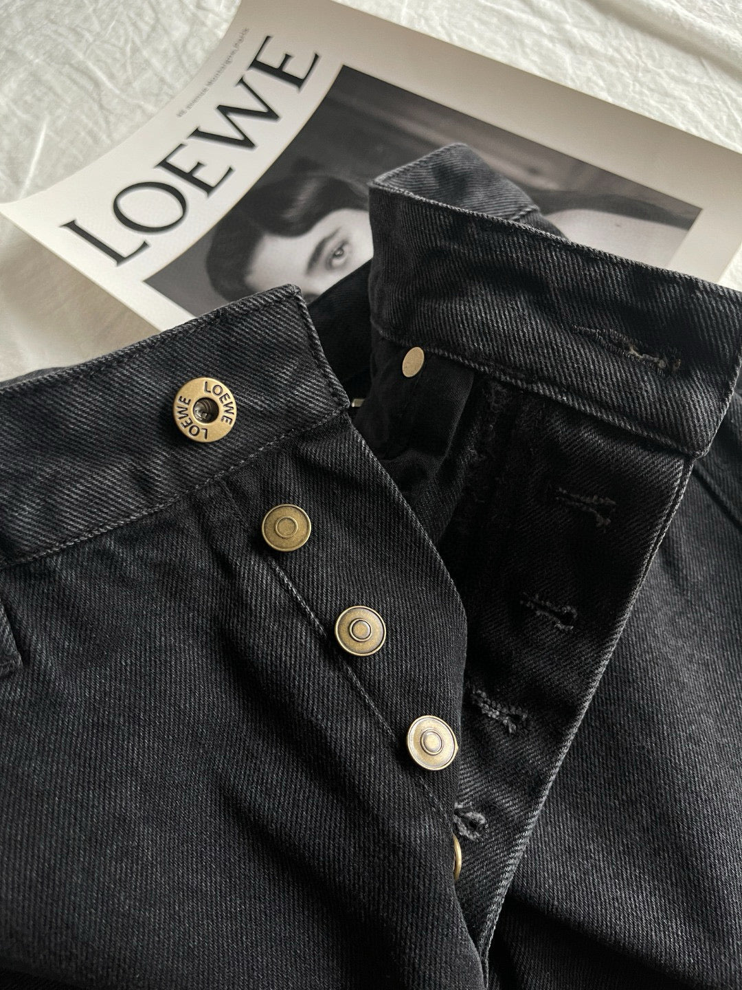 Black Denim Anagram Straight - Men's