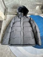 Black and White Puffer Jacket - Men's