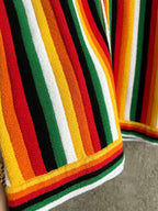 Rainbow Striped Silk Shirt - Men's