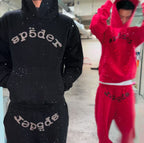 Black Cotton Embellished Pullover - Men's