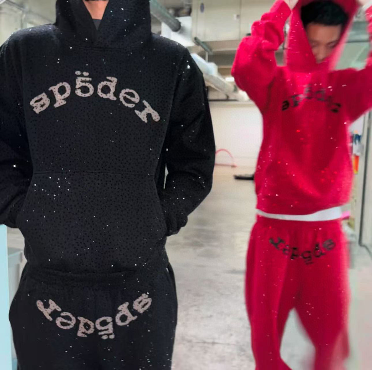 Black Cotton Embellished Pullover - Men's