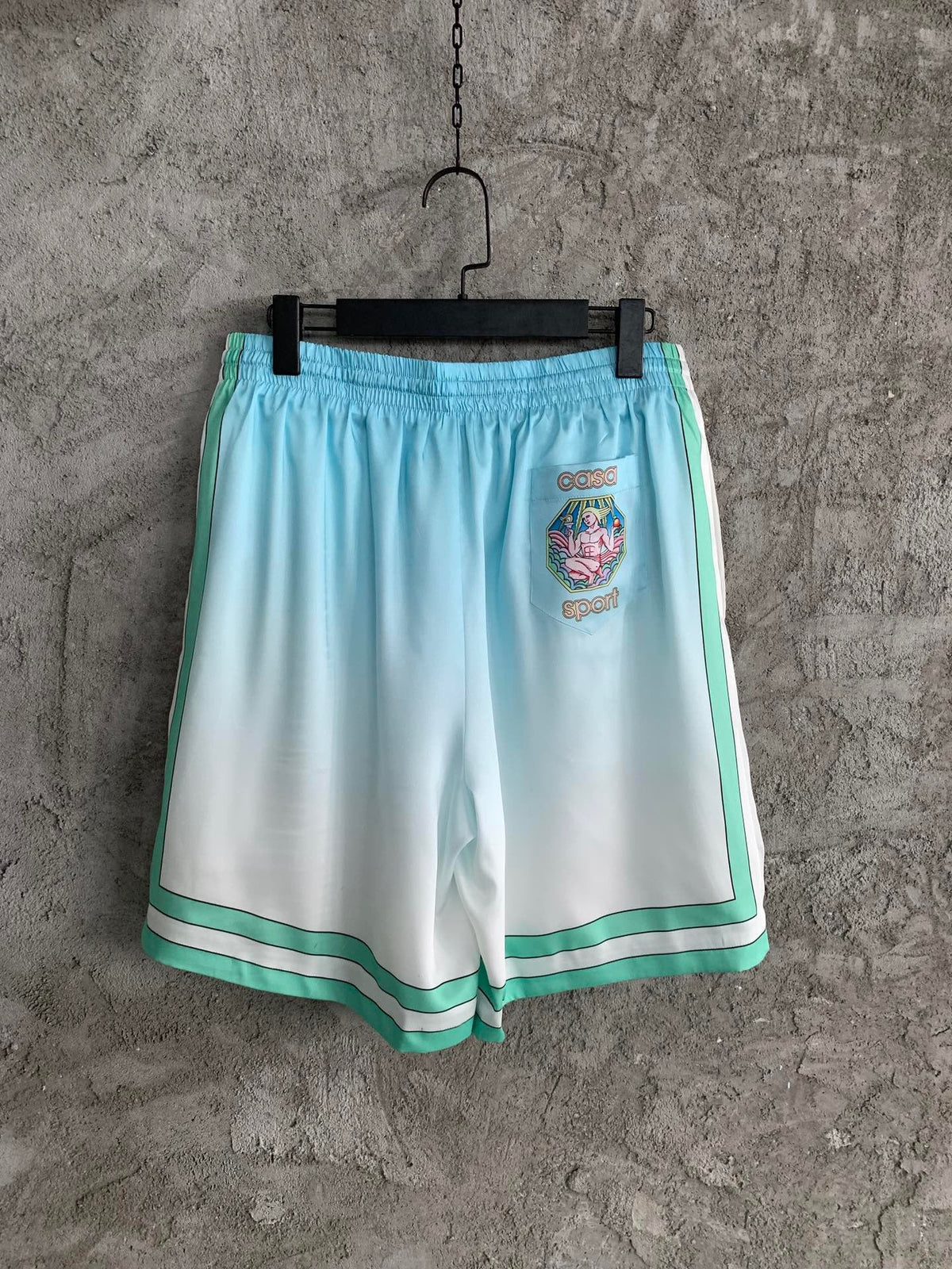 Green Silk Crest Drawstring - Men's