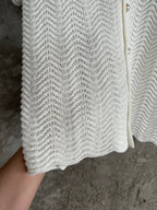 White Knit Pointelle Short-Sleeve - Men's