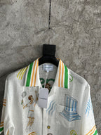 Tennis Print Silk Shirt - Men's