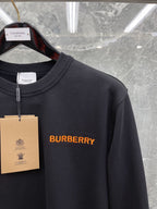 Black Cotton Tonal Crewneck - Men's