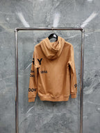 Black Cotton Text Print Pullover - Men's