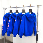 Blue Cotton Star Print Pullover - Men's