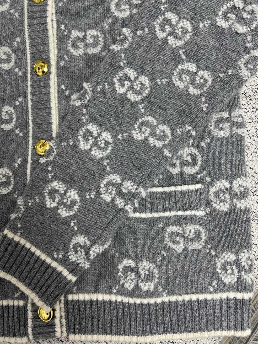 Black Jacquard Monogram Cardigan - Men's