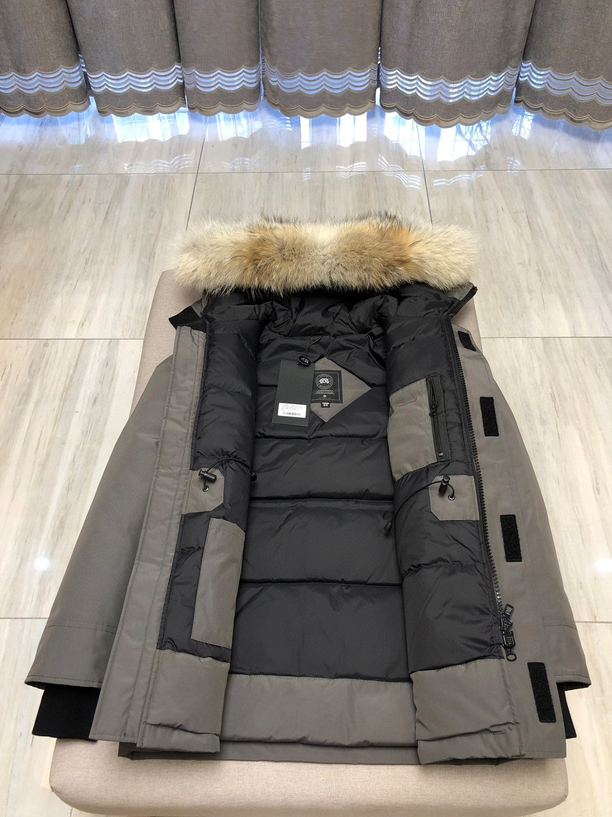 Black and White Parka - Men's