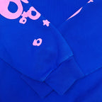 Blue Cotton Star Print Pullover - Men's