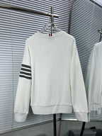 4-Bar Crewneck Grey Loopback - Men's
