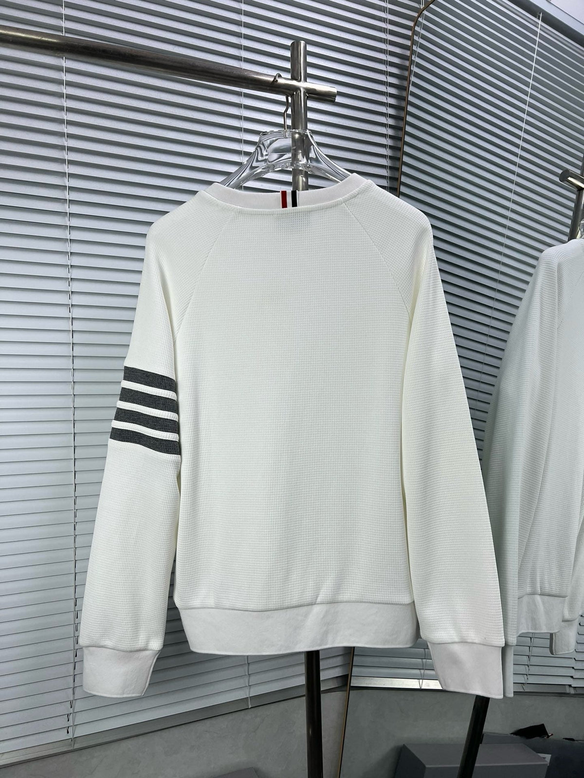 4-Bar Crewneck Grey Loopback - Men's