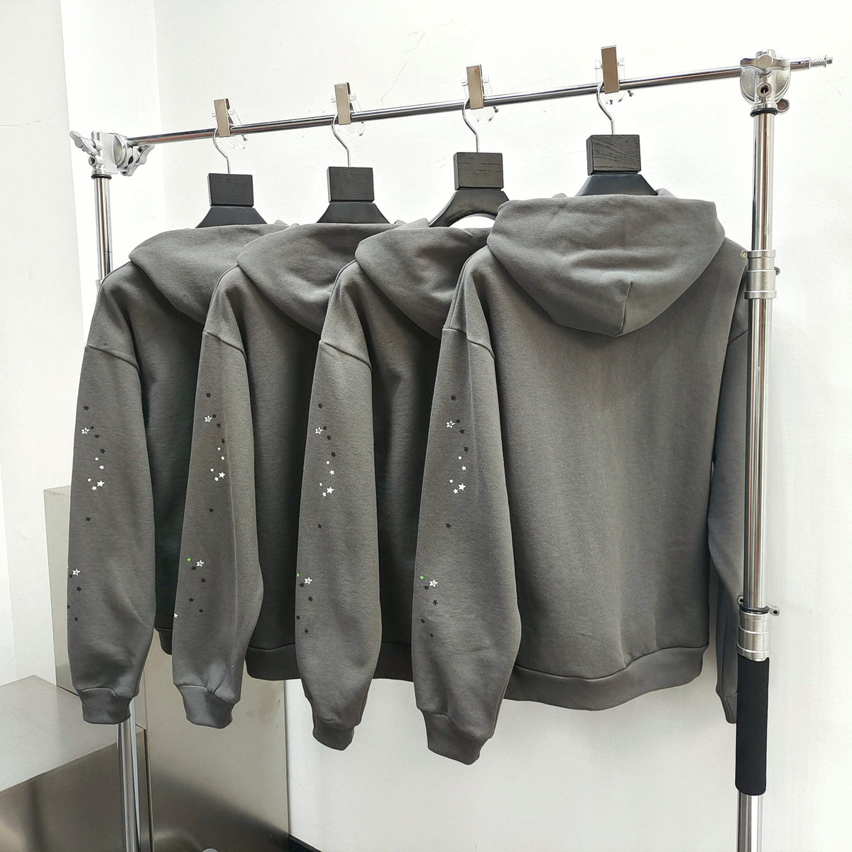 Grey Cotton Web Print Pullover - Men's