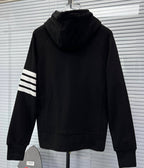 4-Bar Zip Navy Hoodie - Men's