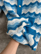 Yellow Knit Chevron Short-Sleeve - Men's