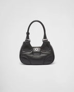 Moon Re-Nylon and leather bag – the conceptual expressive form of becomes the emblem of the design of the Moon bag, – LUX VERSE Luxury Designer Fashion Outlet