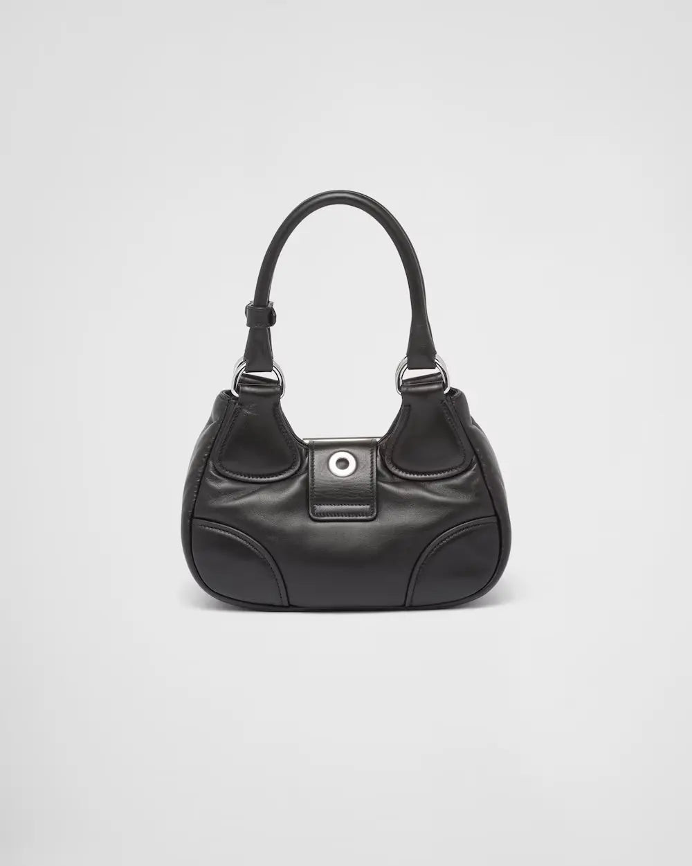 Moon Re-Nylon and leather bag – the conceptual expressive form of becomes the emblem of the design of the Moon bag, – LUX VERSE Luxury Designer Fashion Outlet