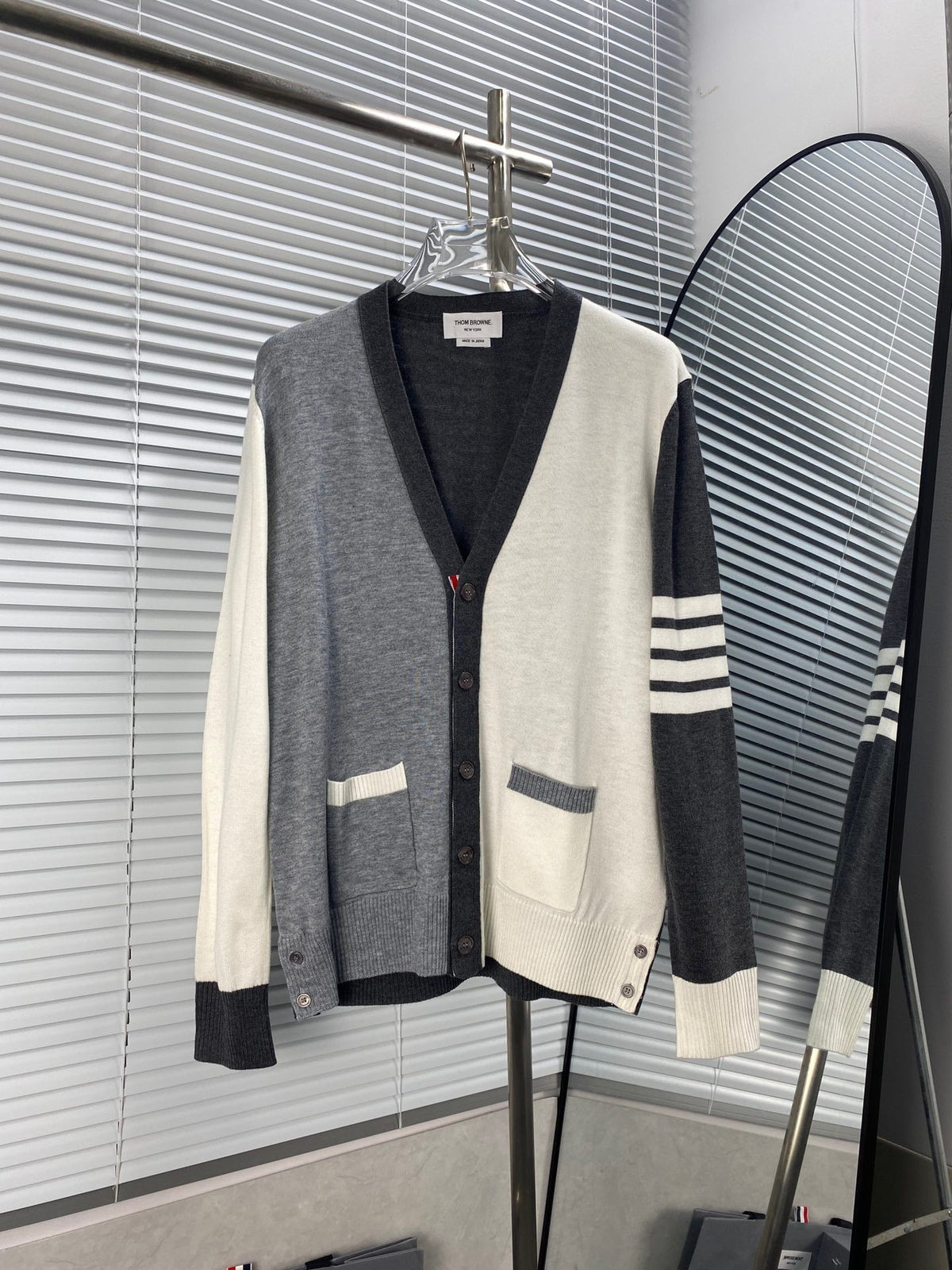 4-Bar Colourblock Cardigan - Men's