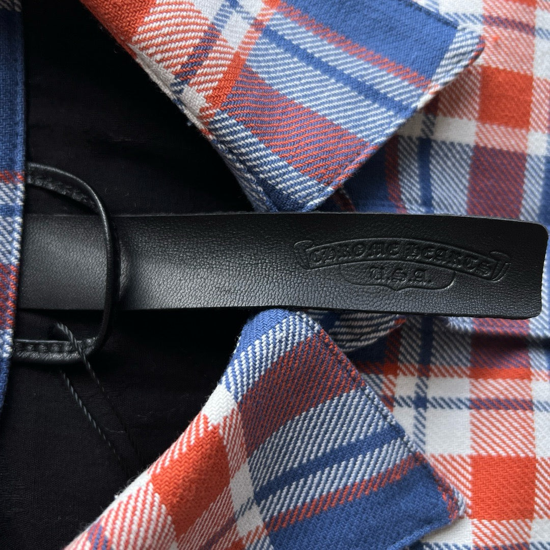 Blue Flannel Printed Sleeve Long-Sleeve - Men's