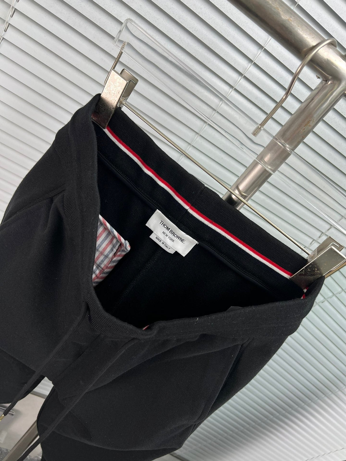 Navy Cotton Bar Stripe Joggers - Men's