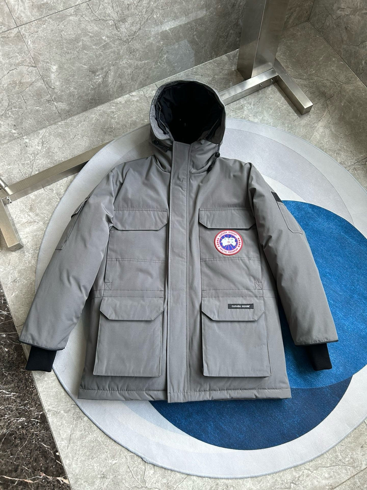 Black and White Parka - Men's
