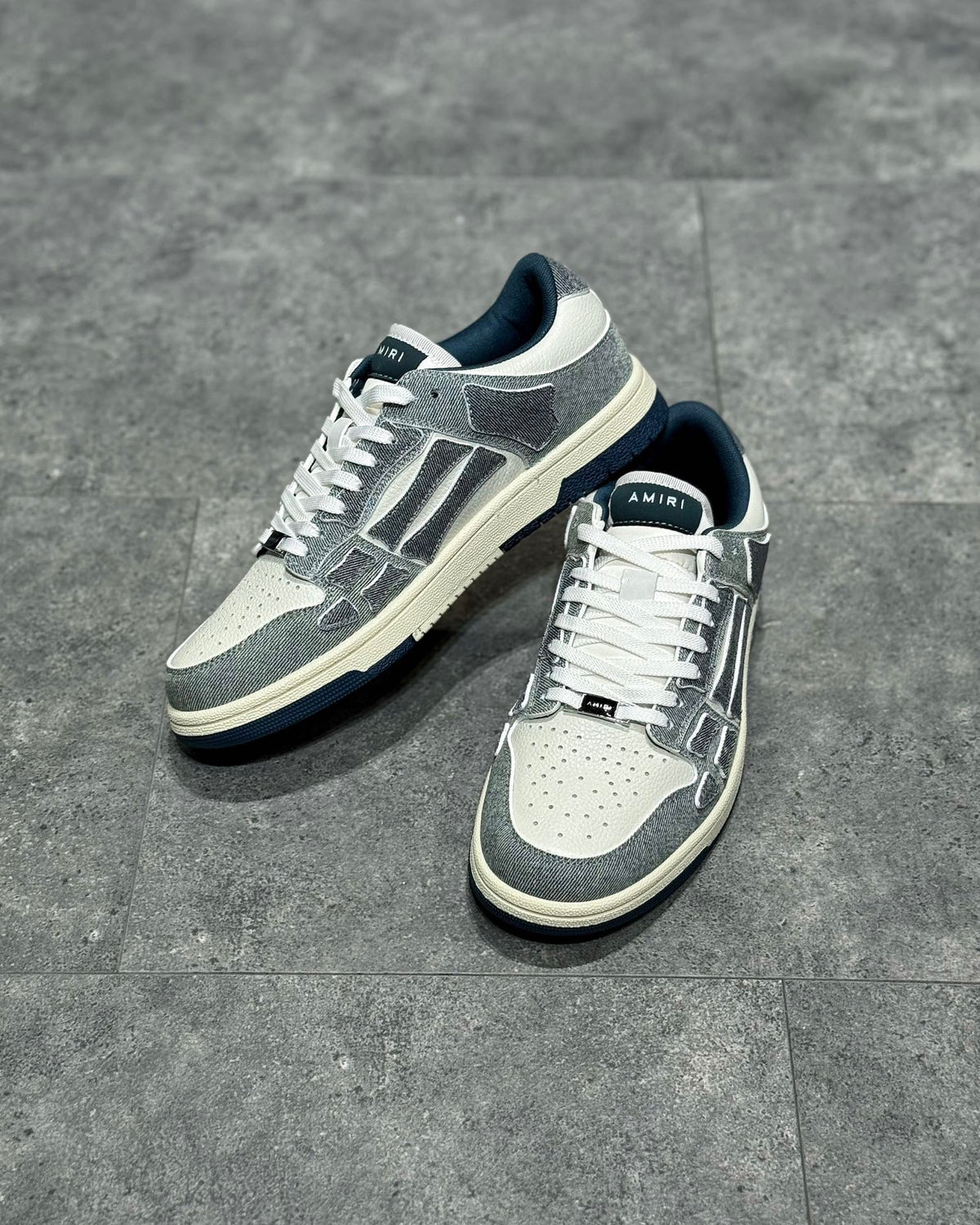 White and Grey Sneakers