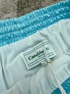 Blue Gradient Silk Shorts - Men's