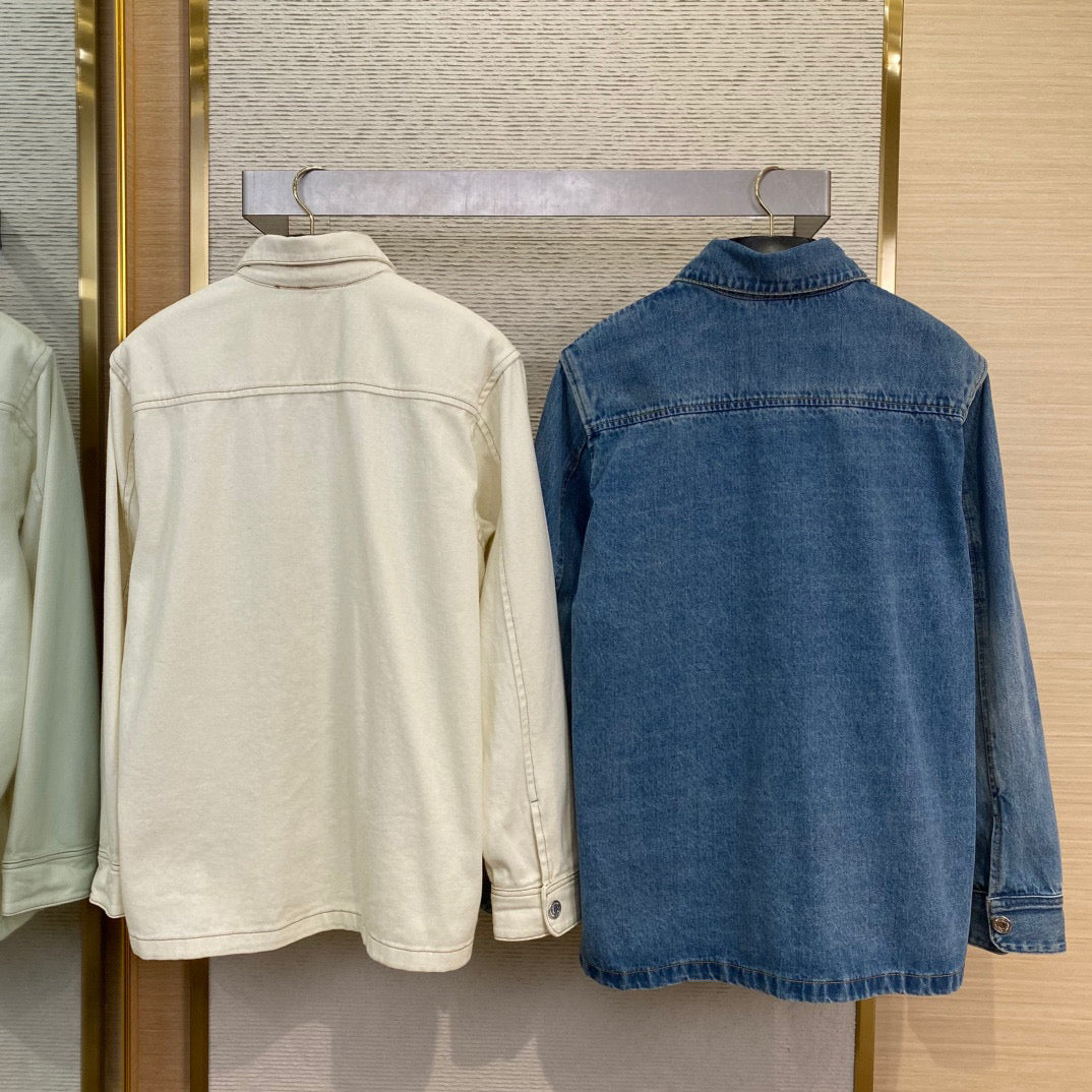 Cream Corduroy Patch Long-Sleeve - Men's