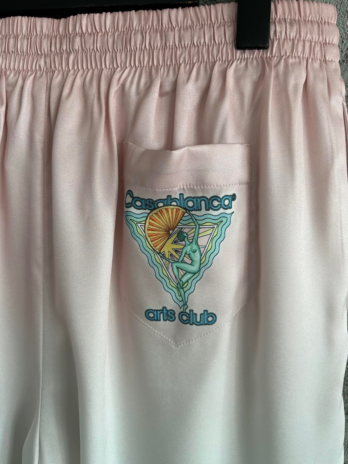 Pastel Wave Hem Silk Shorts - Men's
