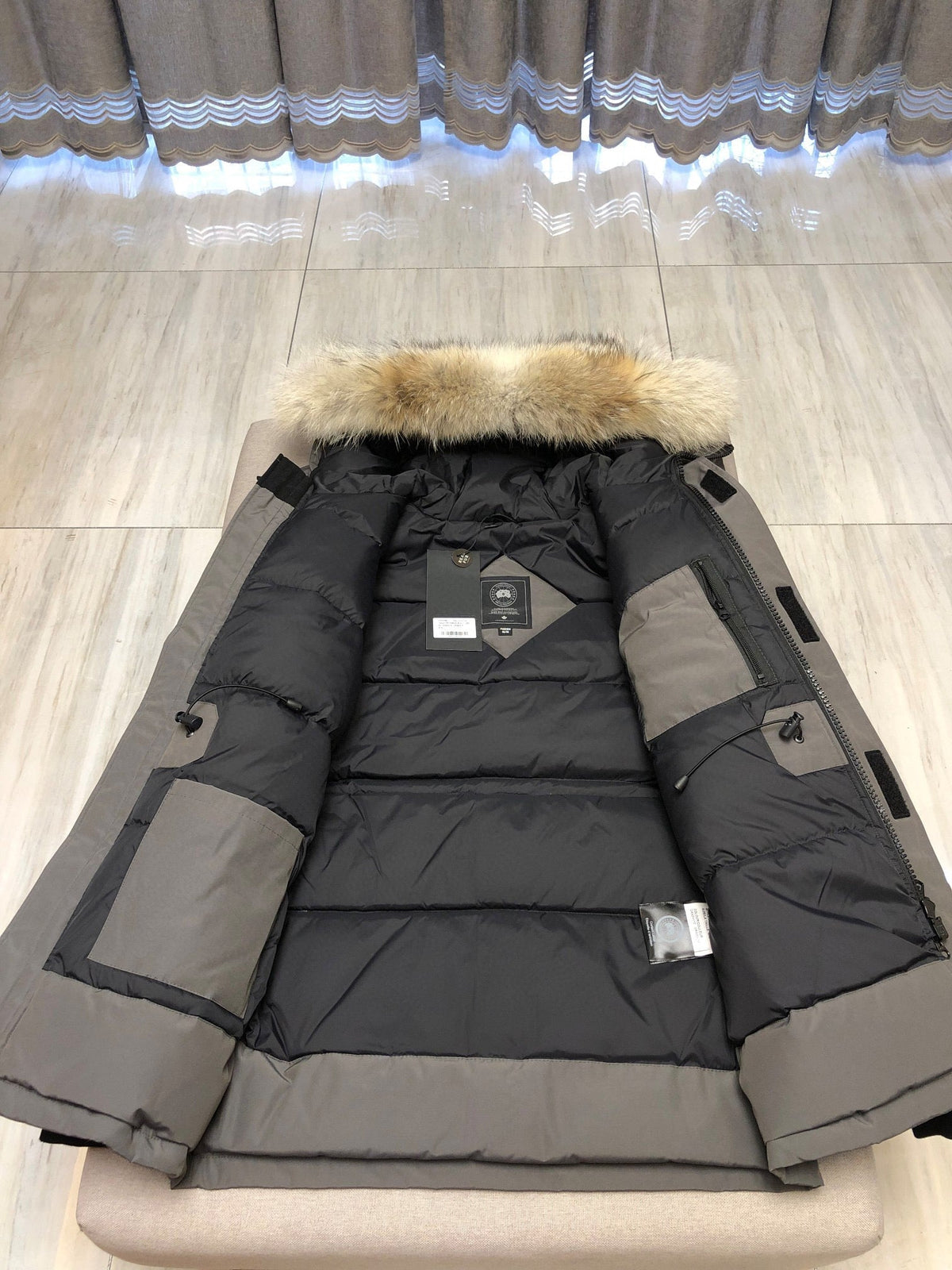 Black and White Parka - Men's
