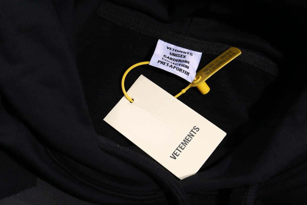 Black Cotton Tonal Graphic Pullover - Men's