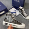 B23 High-Top Brown Oblique Sneakers