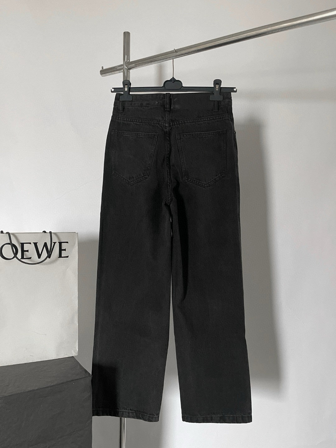 Black Denim Anagram Straight - Men's