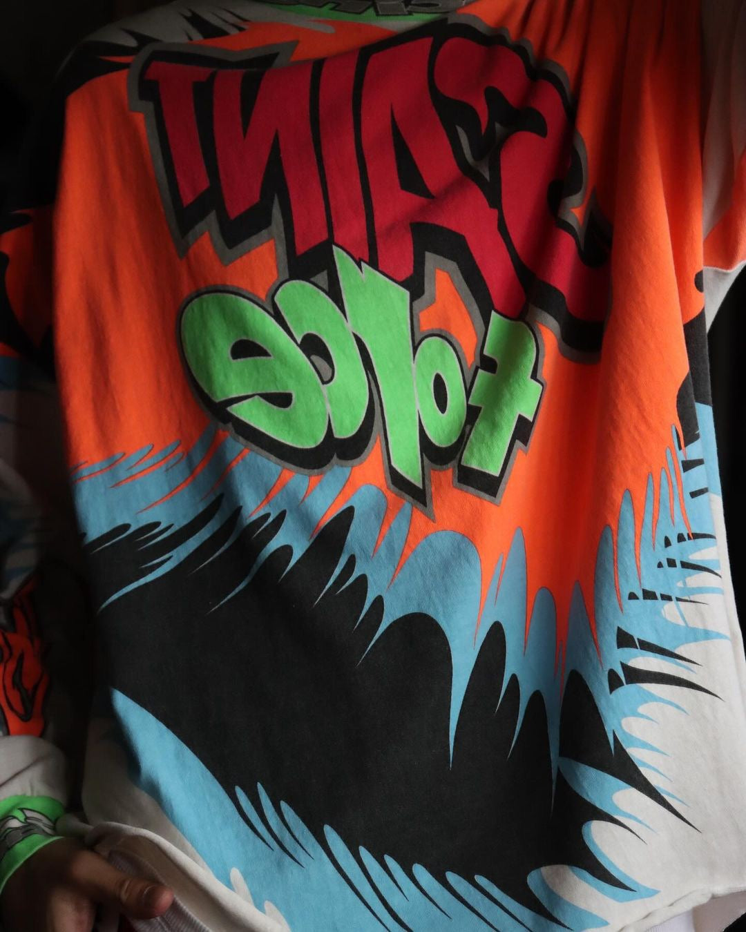 Cream Wool Graphic Crewneck - Men's