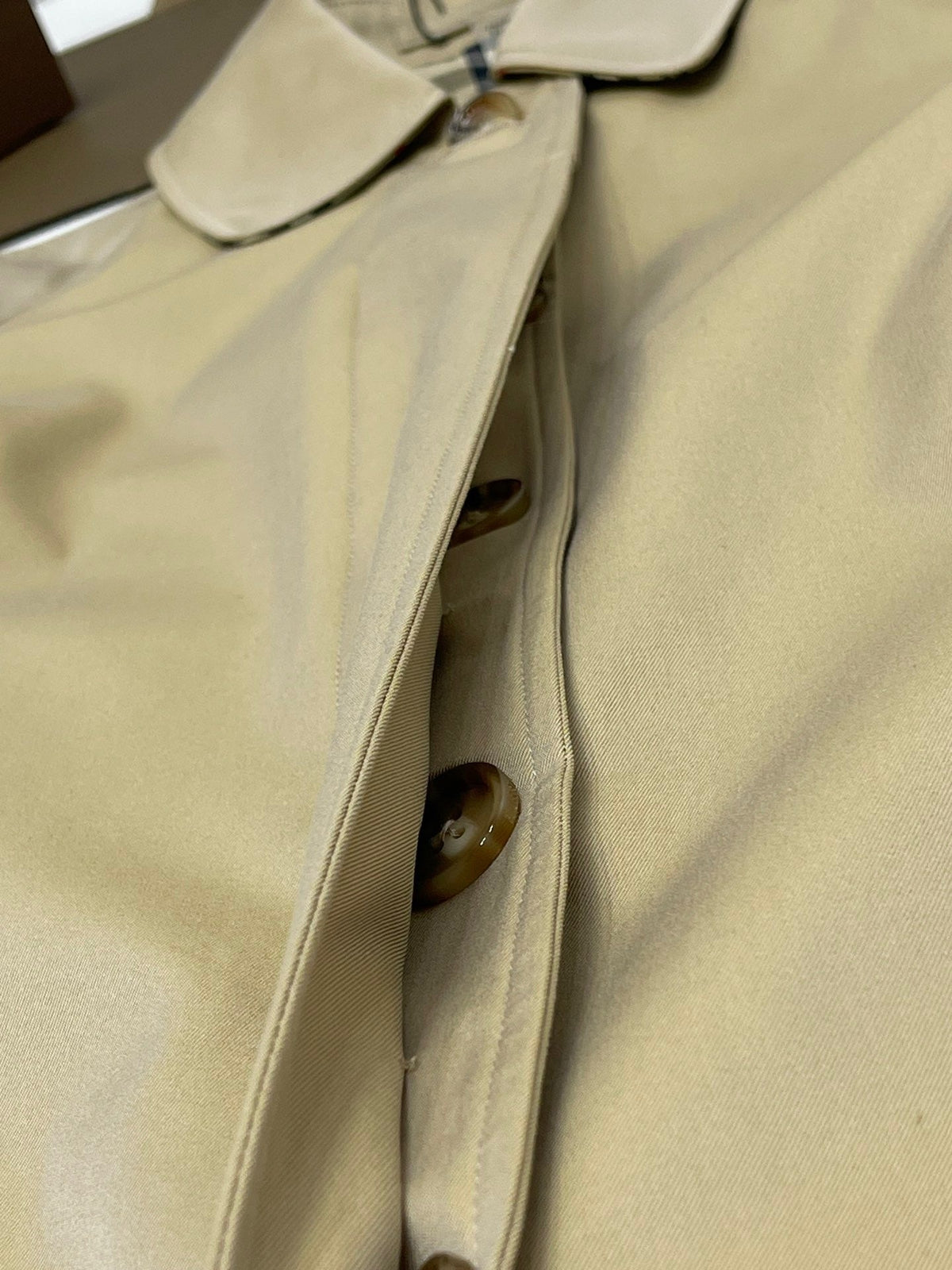 Navy Cotton Plain Car Coat - Men's