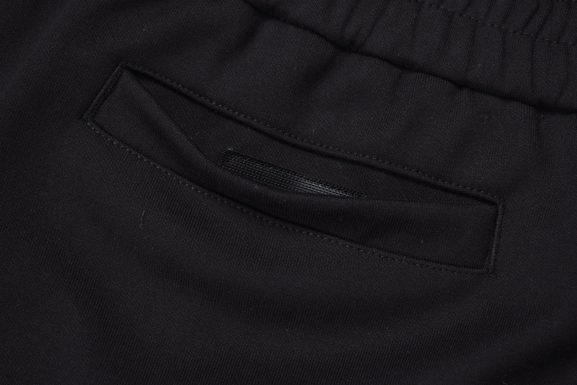 Black Cotton Panelled Cargo - Men's