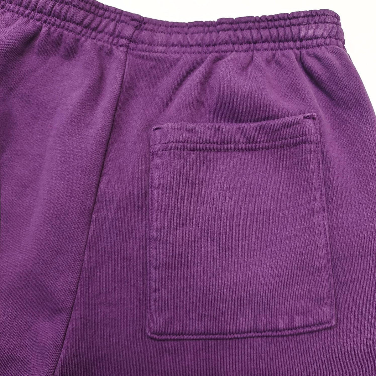 Purple Cotton Tonal Text Joggers - Men's