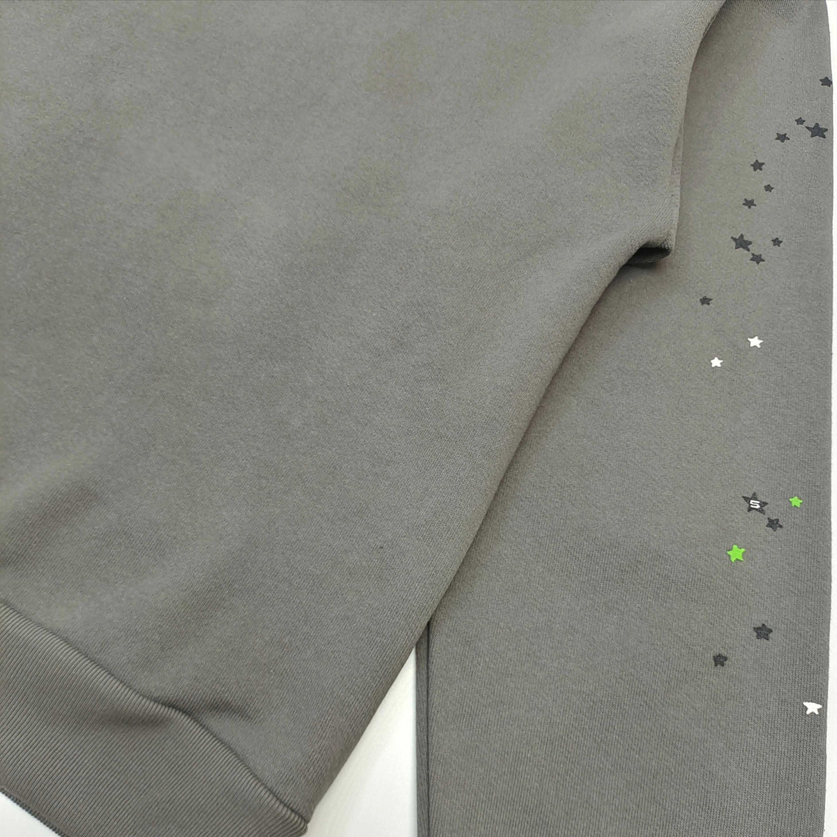 Grey Cotton Web Print Pullover - Men's