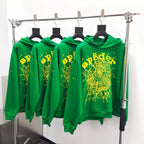 Green Cotton Web Print Pullover - Men's