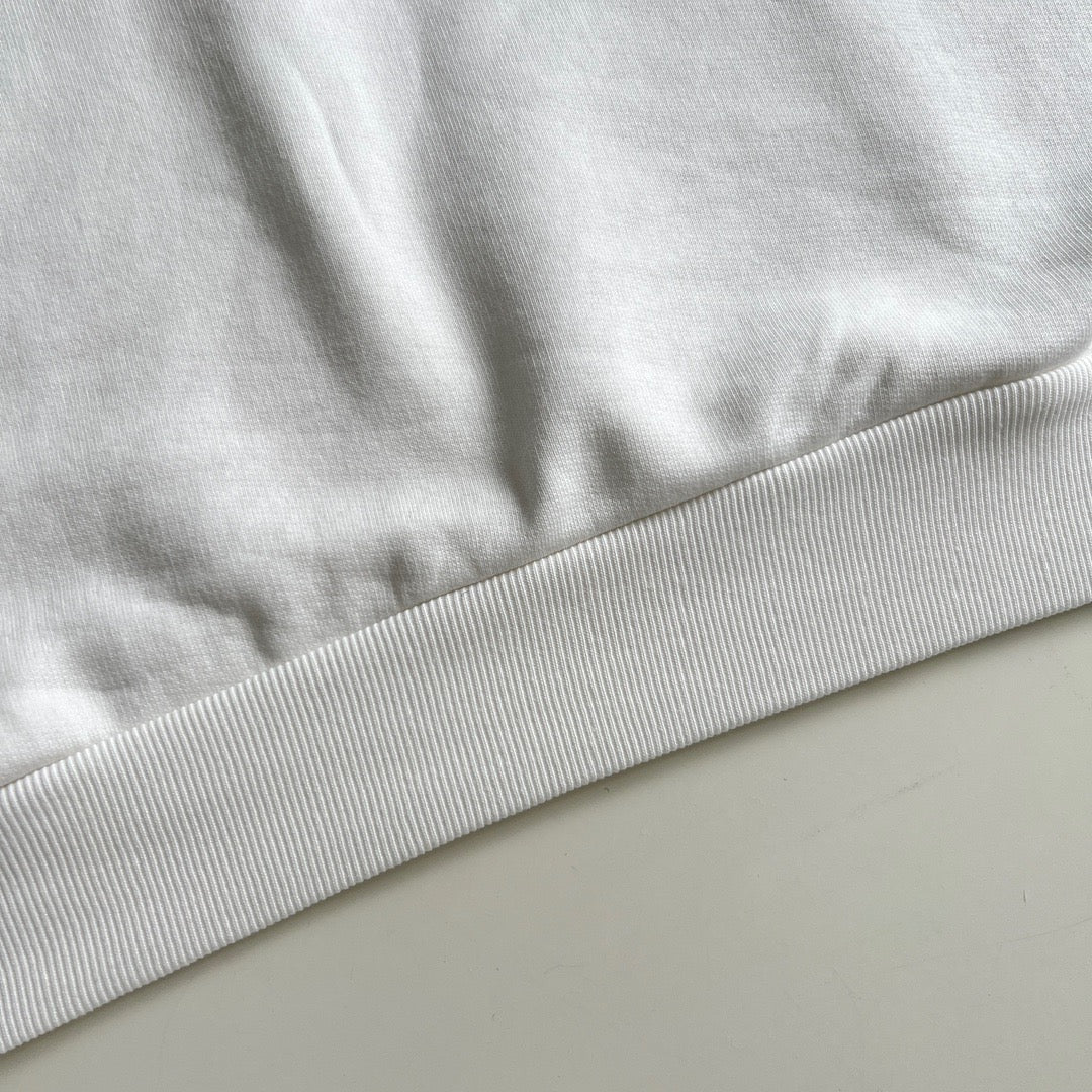 Black Cotton Varsity Text Pullover - Men's