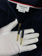 Navy Cotton Plain Zip-Through - Men's