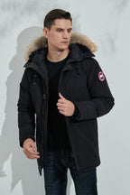 Black and Grey Parka - Men's