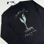 Navy Wool Chest Script Crewneck - Men's