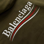 Olive Cotton Chest Logo Pullover - Men's