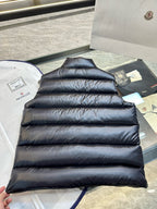 Black Nylon Glossy Gilet - Men's
