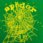 Green Cotton Web Print Pullover - Men's