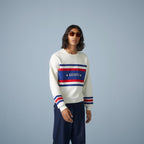 Cotton Jersey Sweatshirt with Embroidery – here, the logo is paired with stars as an embroidery on this cotton – LUX VERSE Luxury Designer Fashion Outlet